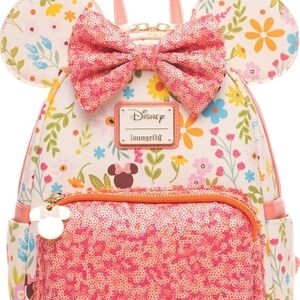 Loungefly Disney Minnie Mouse Springtime Sequins EXCLUSIVE RARE!!  RETIRED